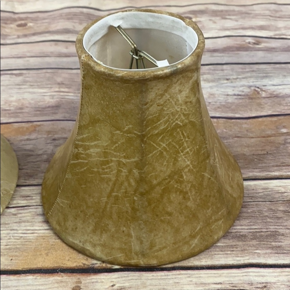 Leather look small Lampshades Set - Picture 2 of 4
